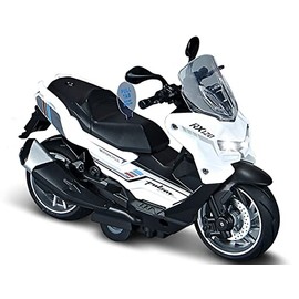 Gilumza Pull Back Motorcycle Toys, Moto Gift with Music Lighting, Pedal Motorcycles Toy for Boys Kids Age 3-12 Year Old (White)