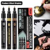 Metallic Gold Silver Copper Marker,Liquid Chrome Pens DIY Marker,Liquid Chrome