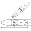 Wing Hinge - A2 (304) Stainless - 2 Pack