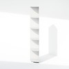 Furinno Basic 5-Tier Corner Multipurpose Standing Shelf, White
