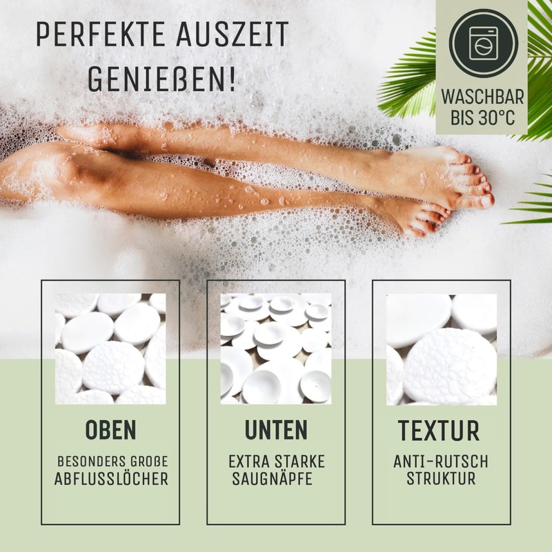 SilverRack Bath Mat 69 x 36 cm (White Pebble Stone