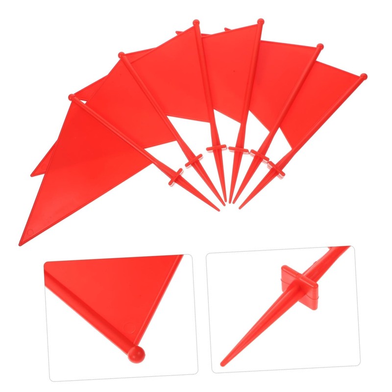 BESPORTBLE Abs Plastic Sprinkler Flags 6 Pack Mini Flags for