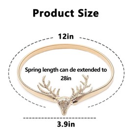 Curtain Hold Backs for Curtains Shiny Metal Curtain Tiebacks Engraving Design Curtain Buckle Set of 2 Window Curtain Holdbacks Elegant Gold Holders for Home and Office Window Decoration (Gold Elk)