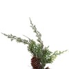 Vickerman 24" Artificial Snow Cedar Hanging Wreath with Pinecones -