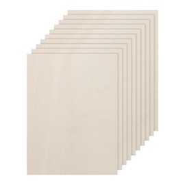 DMiotech 24 Pack 8 x 6 x 1/13 Inches 2mm Thick Wood Sheets Basswood Sheets Unfinished Plywood Squares Plywood for DIY Craft Laser Wood Burning Drawing