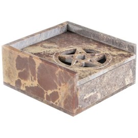 Berk ST-210 Räucher-Zubehör - Kegel-Box mit Pentagram - Speckstein