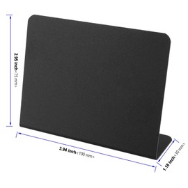 KOHAND 20 Pieces Mini Chalkboard Signs,4x3 Inch Chalkboard Signs with White Pens Black Chalkboard Signs with Base Erasable Message Board Signs, Rectangle Food Labels for Food Pricetags