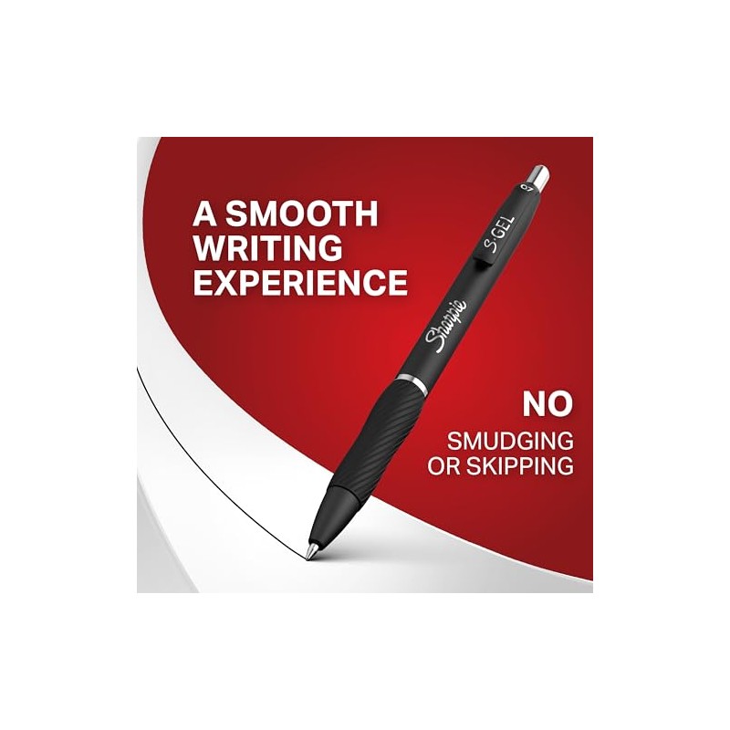 Sharpie de gel, 0.028 pulgadas, color negro