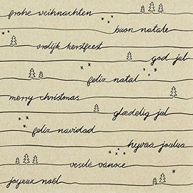 20 Eco Line Serviettes Sustainable Made from 100% Recycled Paper, Christmas Wish, International, Frohe Christmas, Merry Christmas, Feliz Natal, Table Decoration, 33 x 33 cm