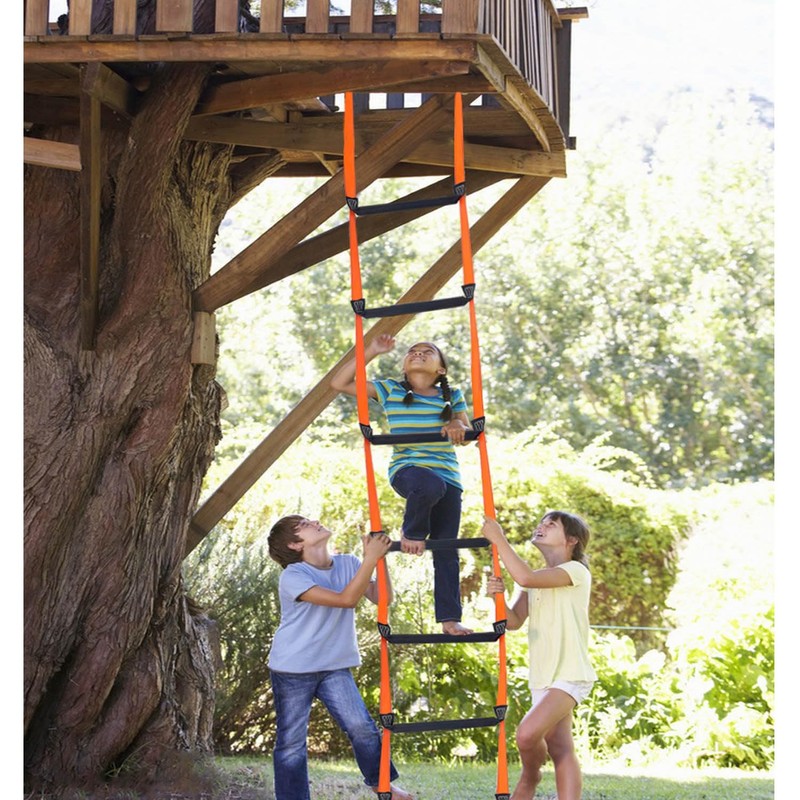 Fire Escape Ladder, 13.1 Feet Emergency Fire Ladder, 2-3 Story