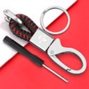 Skipper D-Clip Carabiner Keyring Imitation Leather Gift for Wife Husband