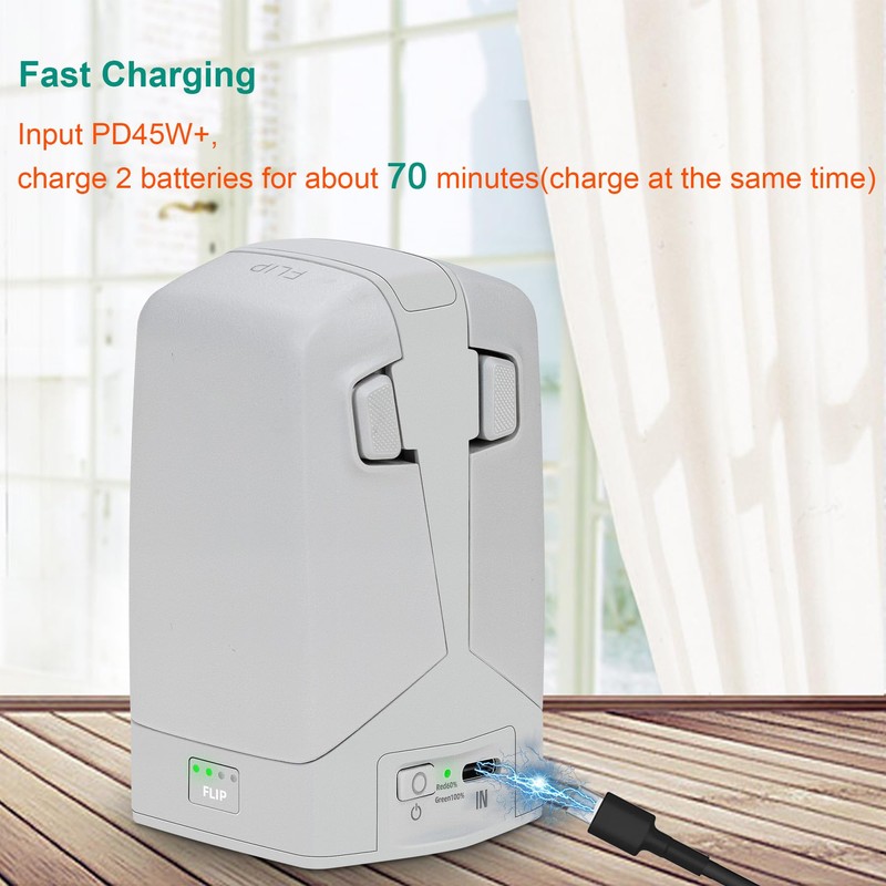 45W Dual Battery Charger with Storage Charge for DJI Flip