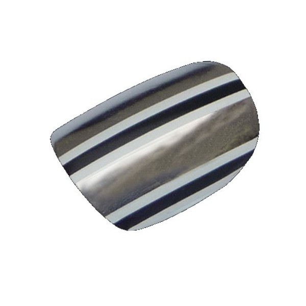 Chix Nails Nail Wraps Silver Black White Stripes Fingers Toes Vinyl Foils
