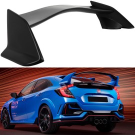 Rear Trunk Car Spoiler Wing ABS Matte Black Replacement for Honda Civic 2016-2021