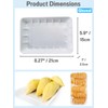65pcs Crafts Foam Trays, White Foam Rectangle Meat Tray Food