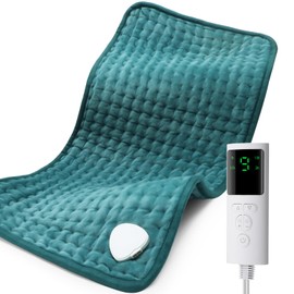 Heating Pad - Electric Heating Pads - Hot Heated Pad for Back, Neck, & Shoulder - Dry & Moist Heat Option - LCD Controller with 9 Heat Settings 4 Timer, Auto Shut Off Function
