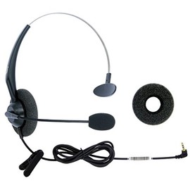 2.5 mm Jack Hands Free Headset Over Ear Headphones for Cordless Home Phones Corded Landline Telephones