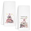 YTRGI Coquette Bow Glam Perfume Books Bathroom Hand Towels Set