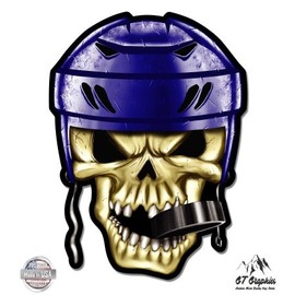 GT Graphics Hockey Skull - 12" Vinyl Sticker Waterproof Decal
