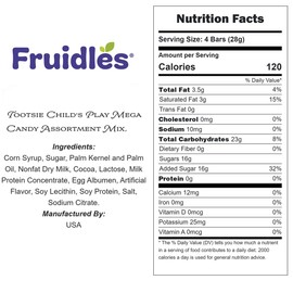 Fruidles Tootsie Child's Play Mega Candy Assortment Mix, Perfect for Event Parties, Peanut & Gluten-Free Birthday Treats, Assorted Flavors, Candies & Lollipops (2 Pounds)