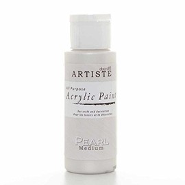 Artiste Acrylic Paint Medium 59ml 2Oz Pearl, Quick-Drying Professional Art, Craft and Hobby Artists Paint, Vibrant Colour, Water-Based Paints Cover All Surfaces with Ease, Ideal for Travel Artists
