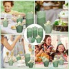 Whaline 180Pcs Gradient Green Tulip Cupcake Liners Sage Green Tulip