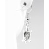Small Turtle - 17x11mm - Silver alloy charm dangle earrings.
