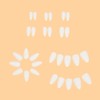 24Pcs Oval False Nails, White Short Acrylic Full Cover Press