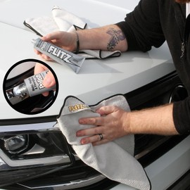 Flitz Car Headlight Restoration Kit - USA-Made Headlight Cleaner and Restorer Kit - Includes 1.7oz Polish, 1.7oz Sealant, 3" Buff Ball, and Scuff Pad - Removes Scratches & Yellowing on Automotive Lens