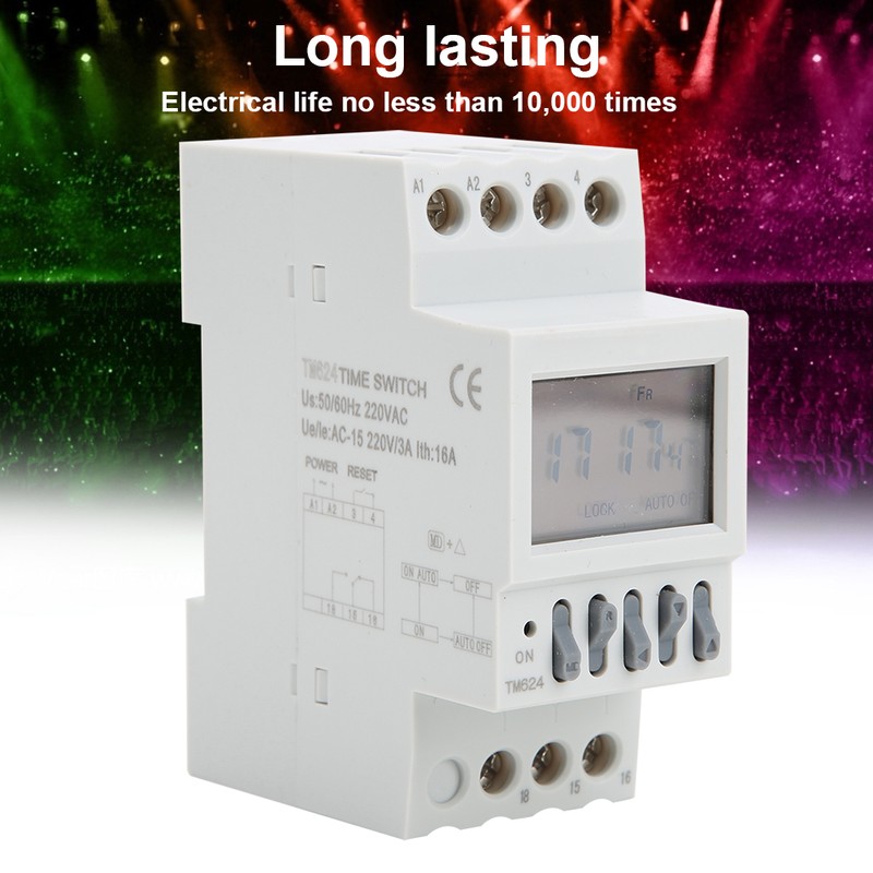TM624 Digital Timer Power Switch Timer 40 Group Time Controlled