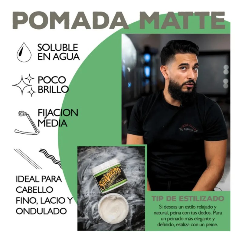 Suavecito Matte Pomada Cera Para Peinar 113g 3 Pzas