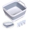 DUOFIRE Foldable Wash Basin 9L（2.37 Gallons）Dish Tub Collapsible Portable Dishpan