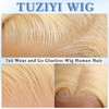 Tuziyi 613 Blonde Bob Wig Human Hair glueless 220% Density