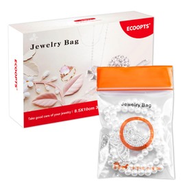 ECOOPTS 30 Ziplock Bags | Strong Ziplock Jewellery Bags Reusable Clear Plastic Bags Resealable Bags for Jewellery Storage (8.5 x 10 cm)