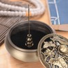 Brass Incense Burner Alloy Metal Stick with Lid Buddhist Supplies