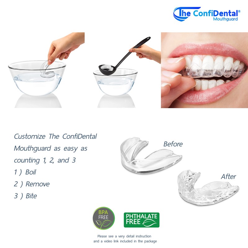 The ConfiDental - 2 Sizes, Pack of 8 Moldable Mouth