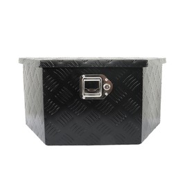 TJHSM 26 Inch Aluminum Toolbox Aluminum Utility Trailer Tongue Tool Box 26X13.3X12