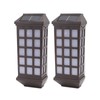 2 Sets Solar Wall Sconce LED White Light Intelligent Control