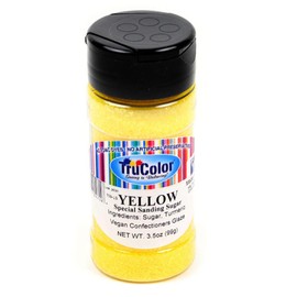 TruColor Natural Color Special Sanding Sugar (Medium Crystals) - 3.5 Ounce Yellow