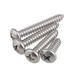 BOZONLI M3 Tapping Screws, Phillips Pan Head Small Screws, Stainless Steel Round Head Phillips Screws (M3 x 8 mm, Pack of 50)