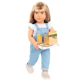 Our Generation Pizza Delivery Service - Delivery Bag, Pizza Box - Toy Food Accessories - 46cm Dolls - Ages 3+
