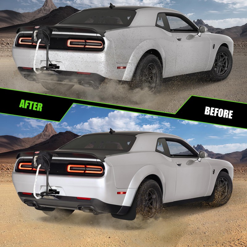 Front & Rear Mud Flaps Splash Guards Compatible for Dodge