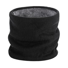 Mitas TN-RBNW Neck Warmer, Ribbed, Women's, Men's, Fur, Reversible, Warm, Ribbed, Lightweight, Elastic, Cold Protection, Winter, Autumn, Cold Protection, Unisex, Black