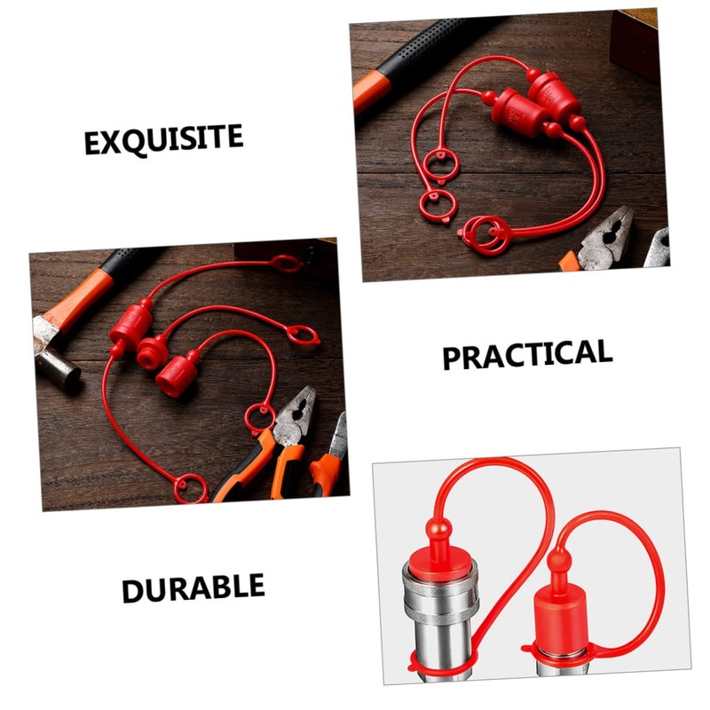 ULTECHNOVO 2 Sets Hydraulic Quick Coupler Dust Caps 1/4 Inch