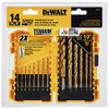DEWALT DW1341 14-Piece Titanium Nitride Speed Tip Drill Bit Set