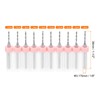 sourcing map 10pcs PCB Drill Bit Set 1/8" Shank 1.3mm