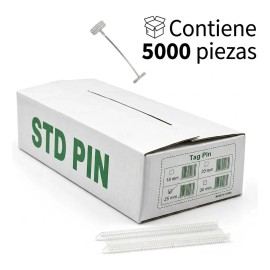 5,000 Pzs Plastiflecha Transp Etiquetadora Ropa Negocio 25mm Transparente