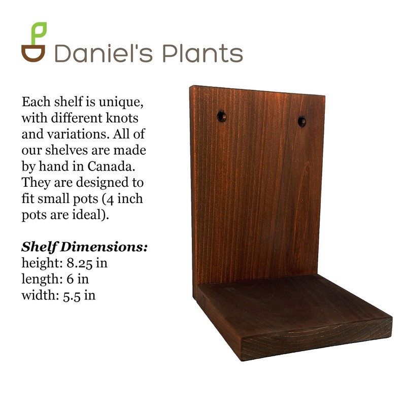 Daniel's Plants 3 Pack Midcentury Modern L Shaped Floating Shelves