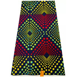 Unbranded Polyester High End Design Ankara Prints -Red, Yellow, Dark-Blue, Black, Sky-Blue