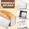 2 Pcs Pullman Lidded Bread Pan,Non-Stick Bread Pan, Dough Capacity